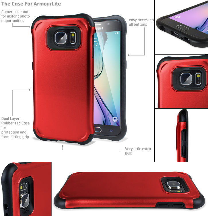 Olixar ArmourLite Samsung Galaxy S6 Case - Red
