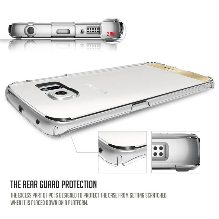Obliq Naked Shield Samsung Galaxy S6 Edge Case - Clear-Gold