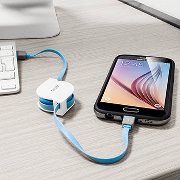 Olixar Retractable Dual Lightning / Micro USB Charge & Sync Cable - 1m