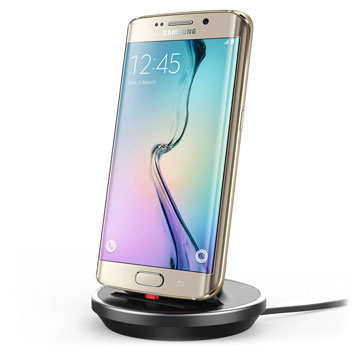 Rugged Case Compatible Galaxy S6 Edge Charging Dock - Black