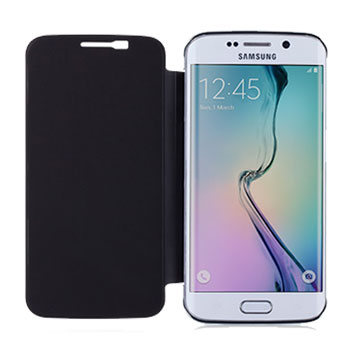 Momax Haute Couture Samsung Galaxy S6 Edge Clear View Cover - Black