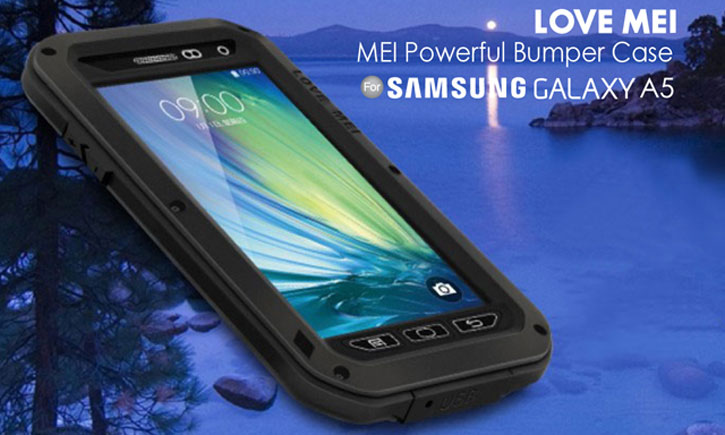 Love Mei Powerful Samsung Galaxy A5 Bumper Protective Case - Black
