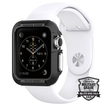 Coque Apple Watch 3 / 2 / 1 Spigen Rugged Armor (42mm) - Noire