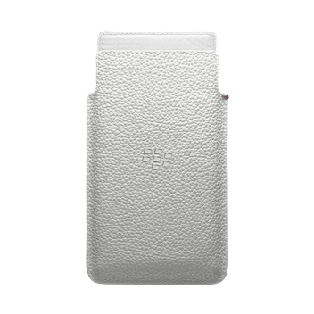 Blackberry Leap Leather Pocket Case Cover - White