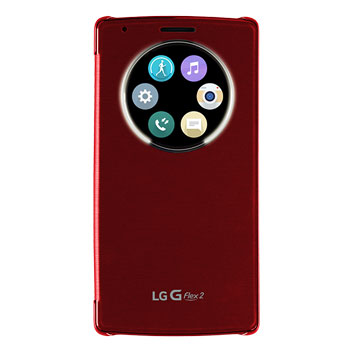 Official LG G Flex 2 QuickCircle Folio Case - Burgundy