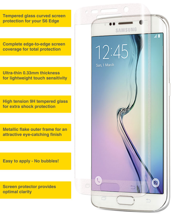 Protection d'écran Incurvée Samsung Galaxy S6 Edge Verre Trempé Givrée