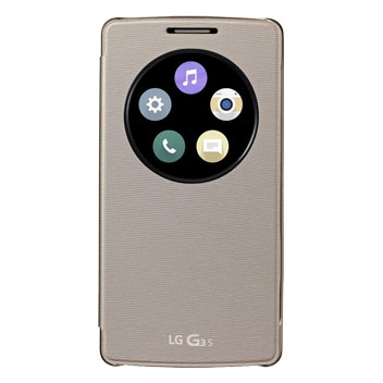 LG G3 S QuickCircle Snap On Case - Shine Gold