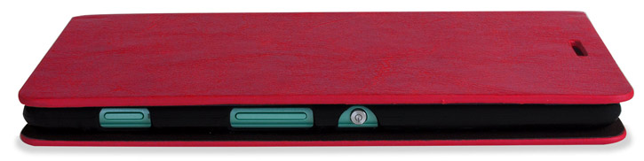 Olixar Leather-Style Sony Xperia C4 Wallet Stand Case - Red