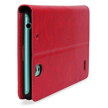 Olixar Leather-Style Sony Xperia C4 Wallet Stand Case - Red