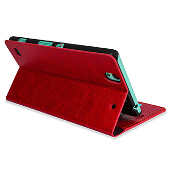 Olixar Leather-Style Sony Xperia C4 Wallet Stand Case - Red