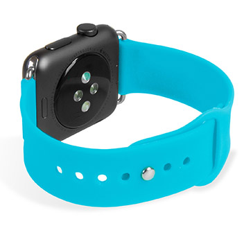Soft Silicone Rubber Apple Watch Sport Strap - 38mm - Blue