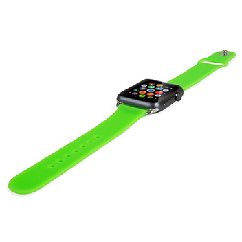 Olixar Soft Silicone Rubber Apple Watch Sport Strap - 38mm - Green