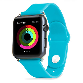 Soft Silicone Rubber Apple Watch Sport Strap - 42mm - Blue