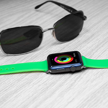 Olixar Soft Silicone Rubber Apple Watch Sport Strap - 42mm - Green