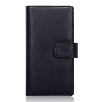 Olixar Premium Real Leather Sony Xperia Z3 Wallet Case - Black