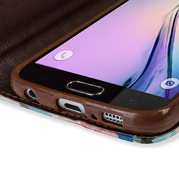 Olixar Floral Fabric Samsung Galaxy S6 Wallet Case - White