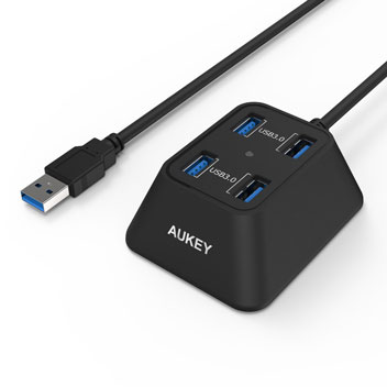 Aukey Portable Super Speed Port Usb Hub Black