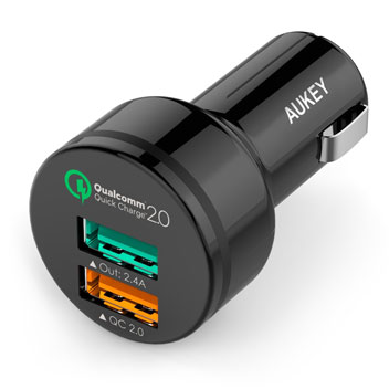 Aukey Dual USB Qualcomm Quick Charge 2.0 Car Charger