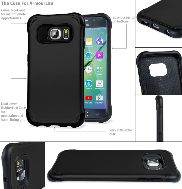 Olixar ArmourLite Samsung Galaxy S6 Edge Case - Black