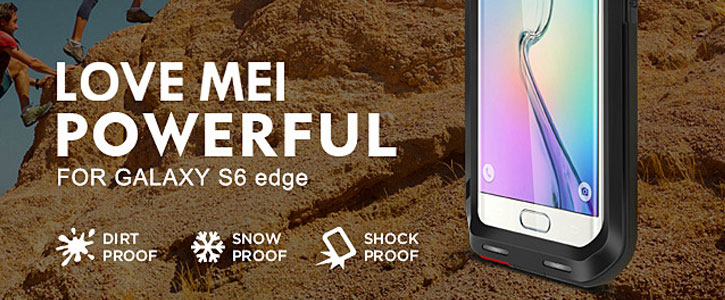 Love Mei Powerful Samsung Galaxy S6 Edge Protective Case - Black