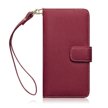 Olixar Leather-Style Microsoft Lumia 640 Wallet Case - Floral Red