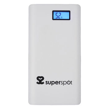 SuperSpot Triple USB 20,800mAh Power Bank - White