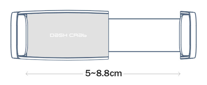 Soporte de Coche Rejilla DashCrab MONO - Negro