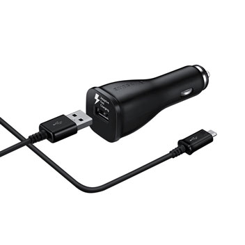 Chargeur voiture officiel Samsung Fast Charge avec câble USB-C – Noir