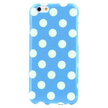 Coque iPhone 6 Plus Polka Dot Olixar FlexiShield - Bleue