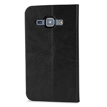 Olixar Leather-Style Samsung Galaxy J1 Wallet Case - Black