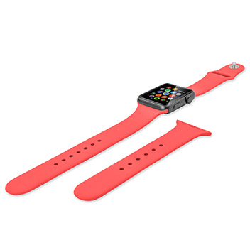 Olixar 3-in-1 Silicon Sports Apple Watch Strap 38mm - Red