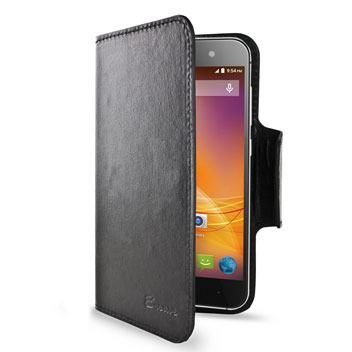 Encase Rotating Leather-Style ZTE Blade D6 Wallet Case - Black