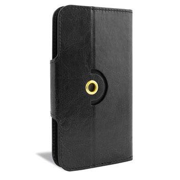 Encase Rotating Leather-Style ZTE Blade D6 Wallet Case - Black