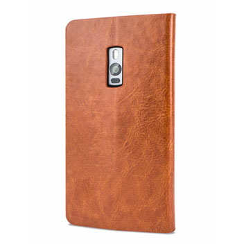 Olixar Leather-Style OnePlus 2 Wallet Stand Case - Brown