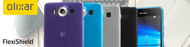 Coque Microsoft Lumia 950 FlexiShield Gel - Noire foncée
