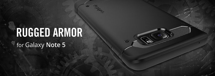 Spigen Rugged Armor Samsung Galaxy Note 5 Tough Case - Black