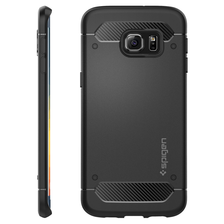 Spigen Rugged Armor Samsung Galaxy S6 Edge+ Tough Case - Black