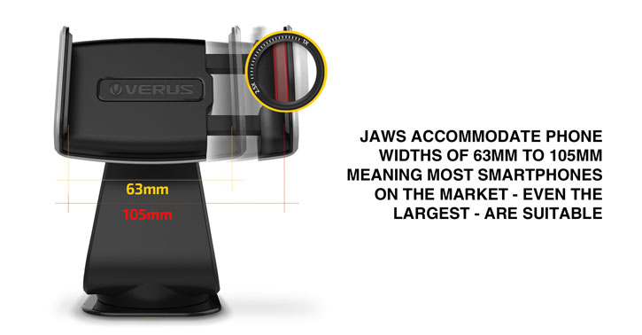 Verus Hybrid Grab Universal Case Compatible In-Car Mount