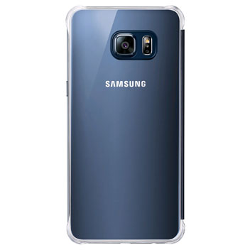 Official Samsung Galaxy S6 Edge+ Clear View Cover Case - Blue Black