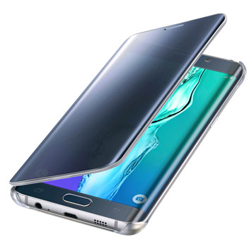 Official Samsung Galaxy S6 Edge+ Clear View Cover Case - Blue Black