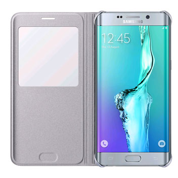 Official Samsung Galaxy S6 Edge+ S View Cover Case - Silver