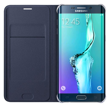 Official Samsung Galaxy S6 Edge+ Flip Wallet Cover - Blue / Black