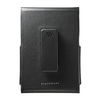 Étui Cuir Pivotant Officiel (OEM) Pour BlackBerry Q10 - Noir, Neuf Sous Blister