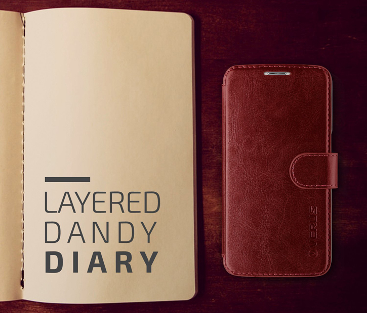 Verus Dandy Leather-Style Samsung Galaxy S6 Edge Wallet Case - Black