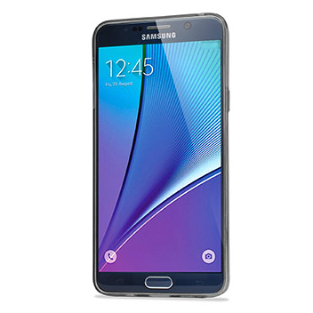 FlexiShield Slot Samsung Galaxy Note 5 Gel Case - Grey Tint
