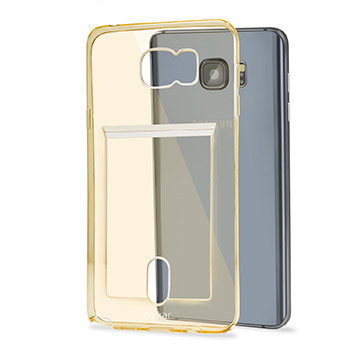 FlexiShield Slot Samsung Galaxy Note 5 Gel Case - Gold Tint