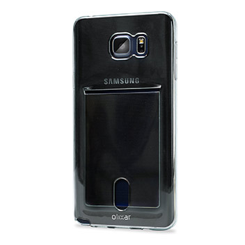 FlexiShield Slot Samsung Galaxy Note 5 Gel Case - Crystal Clear
