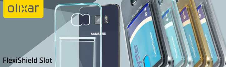 FlexiShield Slot Samsung Galaxy S6 Edge Plus Gel Case - Blue Tint
