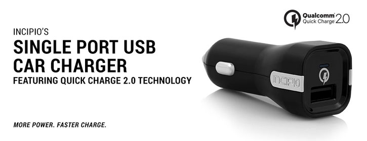 Chargeur Voiture 2.0 Qualcomm USB Incipio – Noire