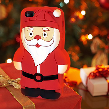 Olixar 3D Santa iPhone 5S / 5 Silicone Case